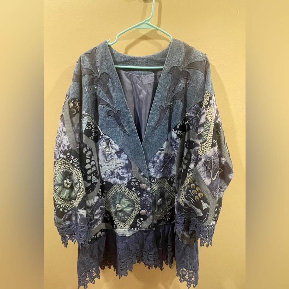 Women’s Upcycled Jean Jacket/Blazer - XL (to 1X)